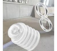 Tuyau collecteur de poussière en plastique PVC Tuyau de dépoussiérage en PVC (5 m/10 m) for scie circulaire, à ruban, travail du bois, garage (40 mm/1,6 po, 50 mm/2 po)(10m(32.8ft),40mm/1.6in)
