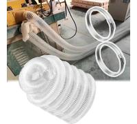Tuyau collecteur de poussière en plastique PVC Tuyau de dépoussiérage en PVC, avec 2 colliers serrage, 60 mm/2,4 po, 70,8, résistant aux perforations(5m(16.4ft),75mm/3in)