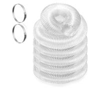 Tuyau collecteur de poussière en plastique PVC Tuyau de dépoussiérage en PVC robuste, avec 2 colliers serrage, résistant aux perforations, for, travail du bois et ateliers(5m(16.4ft),75mm/3in)