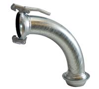 Tuyau coudé 90° DN 100 mm, rayon 300 mm Raccord femelle - système italien