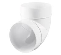 Tuyau coudé à 90° - Raccord coudé pour tuyaux de 100 mm - Plastique - Conduit de ventilation à 90° - Coude segment pour tuyaux de ventilation ronds - Raccord en PVC - Diamètre : 100 mm