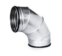 Tuyau coudé en spirale - Tuyau de ventilation - Système de ventilation - Tuyau courbé - Joint en caoutchouc - Longueur 90 ° - Diamètre 355 mm