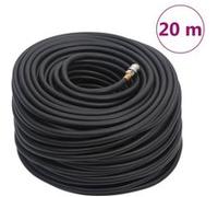 vidaXL Tuyau d'air hybride noir 20 m caoutchouc et PVC