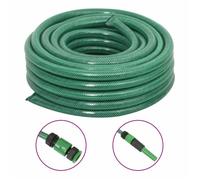 vidaXL Tuyau d'arrosage avec jeu de raccords vert 0,75" 30 m PVC