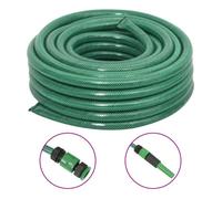 vidaXL Tuyau d'arrosage avec jeu de raccords vert 0,75" 50 m PVC