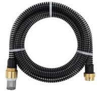 vidaXL Tuyau d'aspiration avec raccords en laiton 10 m 25 mm Noir