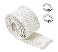 Tuyau d Échappement Flexible 25mm Tuyau Echappement pour Chauffage 120CM | Protection pot Échappement Isolent de Chaleur pour Isoler le Pot D'échappement Gaine en Fibre de Verre Haute Température