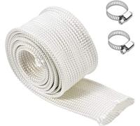 Tuyau d Échappement Flexible 25mm Tuyau Echappement pour Chauffage 200CM | Protection pot Échappement Isolent de Chaleur pour Isoler le Pot D'échappement Gaine en Fibre de Verre Haute Température