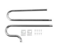 Tuyau d’entrée et de Sortie en Acier Inoxydable pour Aquarium, Tube de Filtration à écumage de la Couche d’Huile en Surface avec Support Fixe, adapté aux Aquariums d’Eau Douce et (sans Film