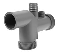 Tuyau D’évacuation Cuisine Abs, Raccord Coudé pour Déchets | Connexion Filetée 46,5mm, Sortie 20mm, Anti-retour, Installation Simple, pour Évier et Plomberie