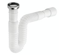 Tuyau d’évacuation flexible 1 1/4" - 32mm - Siphon flexible pour lavabo et bidet - Tube de raccord extensible de 270mm à 820mm