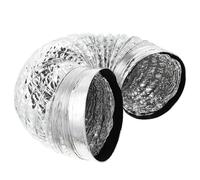Tuyau D’Évacuation Télescopique en Aluminium Double Couche la cuisine | Routage Flexible, Structure Monobloc Résistante à Chaleur, Réduit les Fuites D’Air, Adapté aux Ventilateurs Salle de Bain