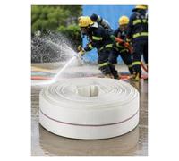 Tuyau d’Incendie Type 10, 20 m, Tuyau Plat de Refoulement en Rouleau, Flexible pour Pompe, Irrigation, Drainage et Transfert d’Eau(10-2 in)