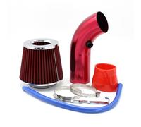 Tuyau d'admission auto Filtre À Air À Tête Champignon Pour Voiture, 76 Mm, Kit D'admission D'air En Aluminium À Haut Débit, Accessoires Automobiles(Red)