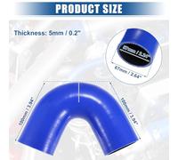 Tuyau D'admission d'air Entrée d'air Voiture Tuyau Réducteur Coude Turbo Eau Intercooler Tuyau D'admission d'air 135 Degrés Silicone Coude Tuyau 13mm ID-80mm ID(57mm)