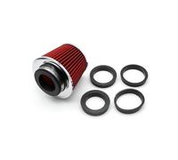 tuyau d'admission d'air Filtre À Air Flux Voiture Filtres Universels D'admission D'air Froid 90 80 76 70 63MM Adaptateurs Pour Moteur De Voiture De Course Sportive EntréEs D'Air(Rouge)