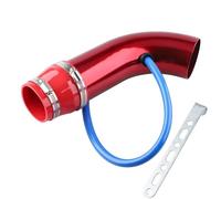 Tuyau D'admission D'air Froid Kit Tuyaux D'admission D'air Universels En Aluminium Voiture 76 Mm 3 Pouces Système D'admission D'air Froid Tube Conduit Filtre À Air Rouge Bleu Argent(Red)