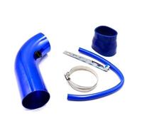 tuyau d'admission d'air Tuyau Filtre À Air Tube En Aluminium 3 Pouces Tuyauterie Turbo Universelle Voiture Système D'admission Kit Tuyaux D'admission D'air 76 Mm EntréEs D'Air(Bleu)