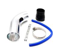 tuyau d'admission d'air Tuyau Filtre À Air Tube En Aluminium 3 Pouces Tuyauterie Turbo Universelle Voiture Système D'admission Kit Tuyaux D'admission D'air 76 Mm EntréEs D'Air(Argent)