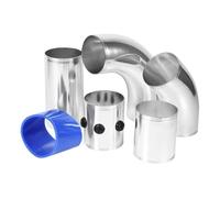 Tuyau D'admission Voiture Kit De Tuyau D'admission D'air Universel En Alliage D'aluminium De 3" 76 Mm Système D'injection Directe De Filtre À Froid Pour Turbo, Accessoires Automobiles