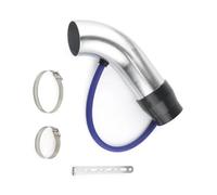Tuyau D'admission Voiture Système D'admission D'air Froid Universel En Aluminium 3'' 75 Mm Pour Voiture, Kit De Réparation Pour Tube D'induction Pour Turbo Argenté(Silver)