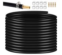 Tuyau d'aération auto-coulant, 0,95 cm, 30,5 m, tuyau d'aération de bassin lesté avec 8 colliers de serrage en acier inoxydable et 4 réparateurs en cuivre utilisés pour kit d'aération de bassin (30 m)