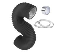 Tuyau d'aération de sécheuse en PVC résistant à la chaleur avec pinces | Tuyau d'échappement de climatiseur pour ventilateur, extracteur, lave-linge, cuisine, salon, salle de bain