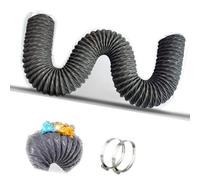 Tuyau d'aération flexible de 1,8 m, résistant aux hautes températures, conduit d'échappement CVC 569 cm réglable en nylon pour la maison et la buanderie, 8 m, 300 mm