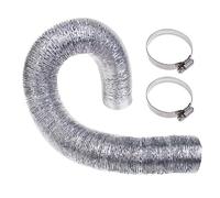 Tuyau d'aération flexible en aluminium avec 2 colliers de serrage 250 mmWG Pression de fonctionnement 12 m / 25 / 25 cm / 6 m
