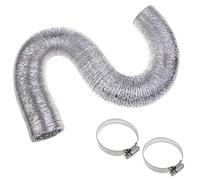 Tuyau d'aération flexible en aluminium avec 2 colliers de serrage 250 mmWG Pression de fonctionnement 12 m / 25 / 25 cm / 6 m