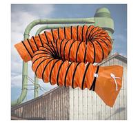 Tuyau d'aération flexible facile à connecter, conduit de sèche-linge solide et tuyau d'échappement avec corde réglable, pour chantiers de construction (L - 5 m, D : 200 mm)