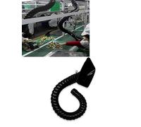 Tuyau d'aération flexible pour hotte - 5,1 cm de diamètre, 100 cm de long, conduit d'air facile à positionner pour extracteur d'air de cuisine, matériau noir durable