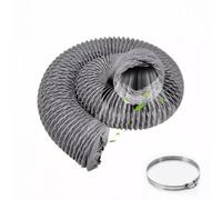 Tuyau d'aération isotherme en nylon flexible et robuste avec collier pour extracteur d'air CVC, grand tube de collecte de poussière extérieur, 16 cm x 20 m