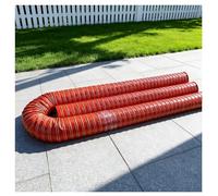 Tuyau d'aération portable en silicone rouge de 4,9 m, haute température, for atelier automobile, sèche-linge, générateur, climatisation, conduits d'échappement flexibles(25mm)