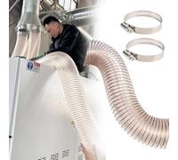 Tuyau d'aération pour sèche-linge avec colliers de serrage en acier inoxydable, support en fil d'acier pour la collecte des débris et des fumées dans le travail du bois et les ateliers automobiles