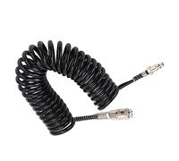 Tuyau D'air de Recul, Tuyau de Compresseur D'air Résistant à la Pression Durable Flexible Léger enroulé Tuyau D'air avec Limiteurs de Courbure pour Voiture Moto (5 m/16,4 pieds)