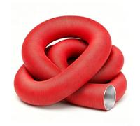 Tuyau d'air flexible 42 mm en feuille d'aluminium résistant à la chaleur pour systèmes de ventilation de chauffage Noir Extensible jusqu'à 3 mètres Revêtement en PVC