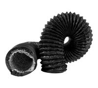 Tuyau d'air flexible de 12.5 cm / 125 mm - 4 couches - Idéal pour les tentes de serre, les serres, les onglets de ventilation de la maison (3 m de long, noir)