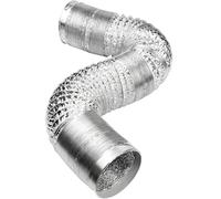 Tuyau d'air non isolé pour les canaux à l'aluminium flexible robustes pour les systèmes de ventilation, d'échappement et de séchage 125mm(4.9in) 5m(16ft)