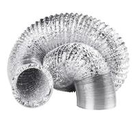 Tuyau d'air non isolée Flexible HVAC pour canal en aluminium pour la ventilation, l'échappement et l'évent 85mm(3.3in) 2m(6.5ft)