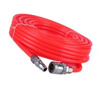 Tuyau d'air pneumatique 5 * 8 mm avec kit de connexion rapide, ligne de compresseur flexible non tueur pour le travail du bois et l'utilisation de la production rouge 30m