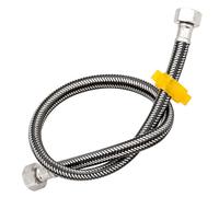 Tuyau d'alimentation en eau tressé acier inoxydable 304 de 1/2 pouce, raccord antidéflagrant haute pression for toilettes et chauffe-eau(2 meters)