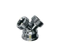 Tuyau d'alimentation pour machine à laver - Raccord de fourche 3/4" - Laiton chromé
