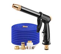 Tuyau d'appoint extensible avec buse réglable, tuyau flexible léger anti-torsion, peut être utilisé pour arroser les fleurs ou laver les voitures.