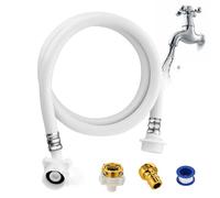 Tuyau d'arrivée de machine à laver | Ligne d'alimentation universelle portable | Tuyau long en PVC pour eau chaude et froide compatible avec les machines à laver automatiques