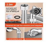 Tuyau D'arrivée D'eau Flexible For Lave-linge, Rallonge For Lave-vaisselle, Joint D'étanchéité For Tuyau D'arrivée D'eau Ondulé.(3m)