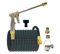 Tuyau d'arrosage 1 tuyau d'arrosage extensible horticole, longue perche réglable, pistolet de lavage de voiture, irrigation domestique Tuyau d'arrosage(1/2''_50FT)