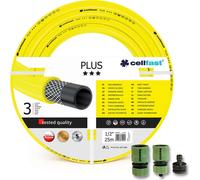 Tuyau d'arrosage, 3 couches, + cadeau 2 raccords, 1 adaptateur, 1/2", 25 m, Cellfast Plus