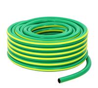 Tuyau d'arrosage 5 couches vert jaune 1" 10 m PVC flexible pour jardin, pelouse, terrasse, balcon avec raccord adaptateur arroseur irrigation et nettoyage