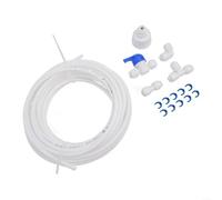 Tuyau d'arrosage 6,35 mm avec connecteur rapide pour purification d'eau RO et systèmes de filtration de jardin, flexible pour espaces restreints (raccord de 10 m)